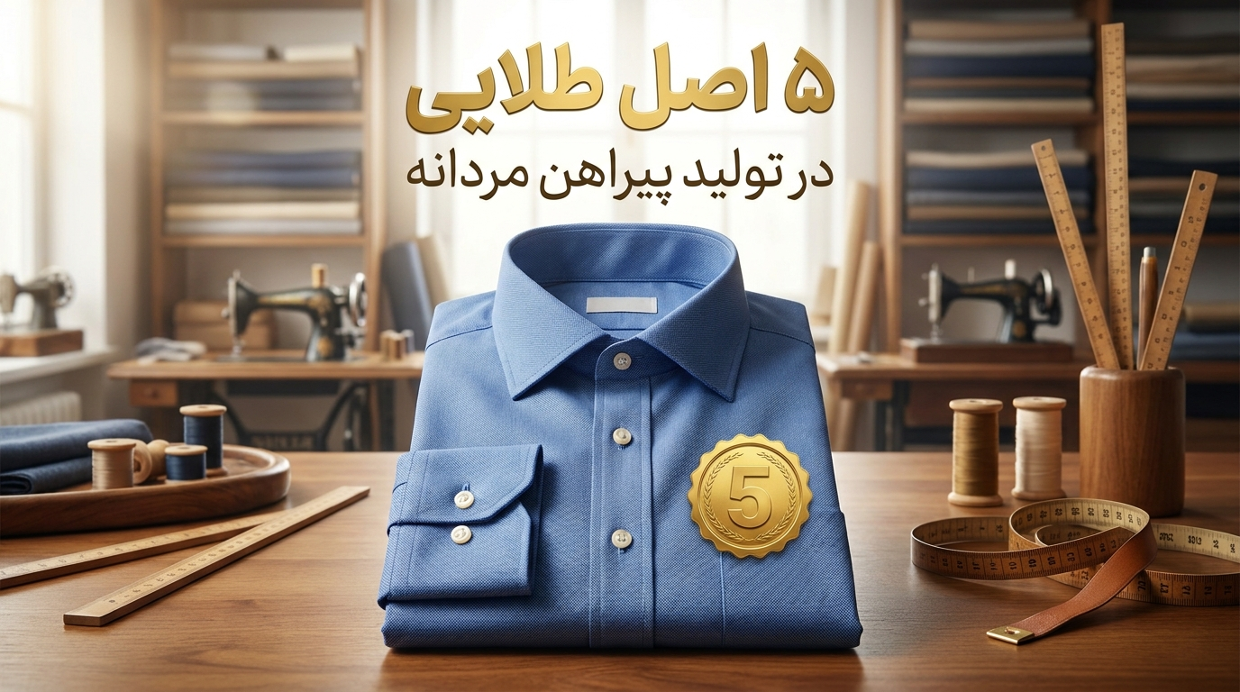 ۵ اصل طلایی در تولید پیراهن مردانه؛ راهنمای خرید عمده و تک باکیفیت