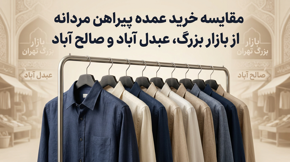 مقایسه خرید عمده پیراهن مردانه از بازار بزرگ تهران، عبدل آباد و صالح آباد؛ کدام گزینه بهتر است؟